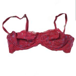 Victoria's secret unlined demi bra red lavender 36b